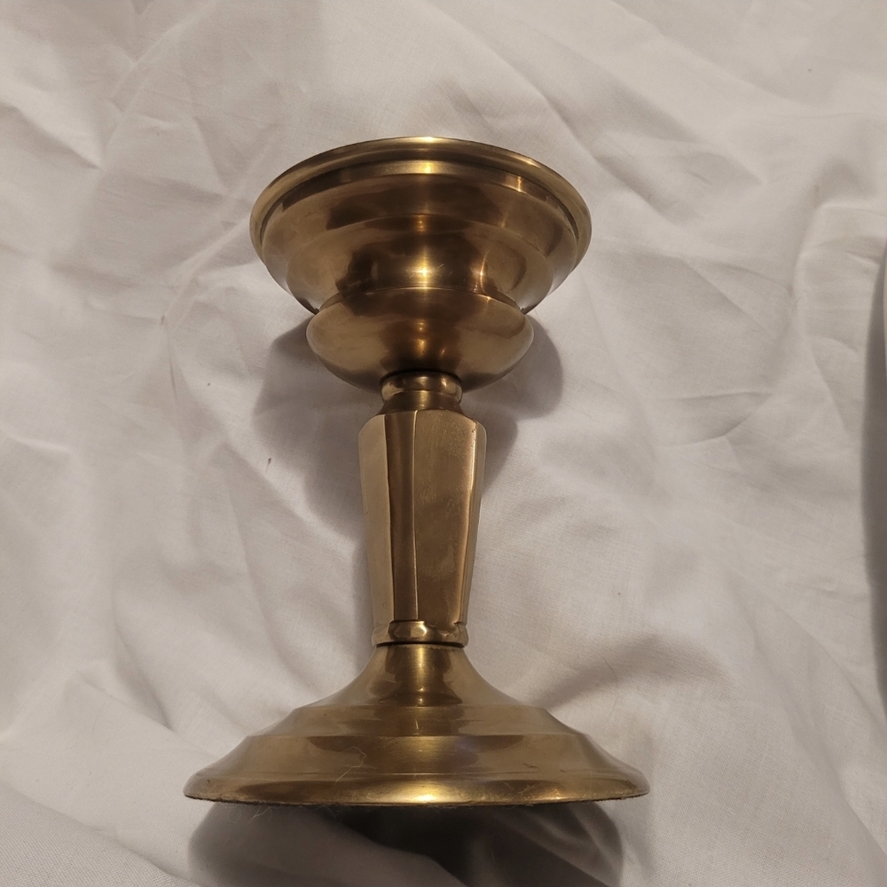 Elegant Brass Candle Holder
